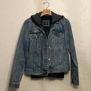Abercrombie & Fitch Denim Jacket with Navy Hoodie